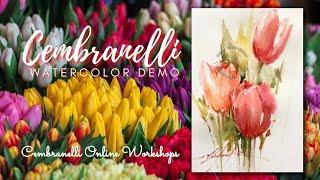 Tulips - Watercolor/Aquarela - Demo