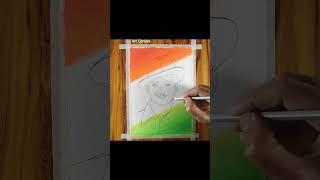 Bhagat Singh drawing with Oil pastel #drawing #bhagatsingh #bhagat Full video on channel #shorts