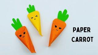 How To Make Easy Paper CARROT For Kids / Nursery Craft Ideas / Paper Craft Easy / KIDS crafts