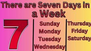 There are 7 Days in a week learning | Kids Zones Park Tv |