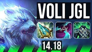 VOLIBEAR vs WARWICK (JGL) | 11/1/14, 68% winrate, 33k DMG, Godlike | NA Grandmaster | 14.18