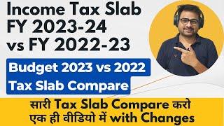 New Income Tax Slab 2023-24 | Income Tax Slab FY 2023-24 & FY 2022-23 Tax Slab Comparsion