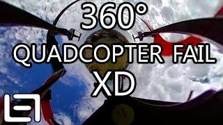 Fail - 360° Camera on a quadcopter - Crash