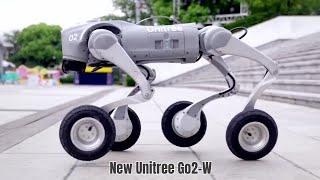 China’s Wheeled Robot Dog Uses Tires to Thrive on Tough Terrain | New Unitree Go2-W