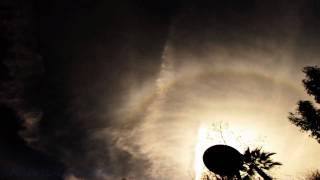 Extreme spreading jet trails in sunbow time lapse V07081