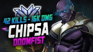 CHIPSA PRO DOOMFIST! 42 ELIMS! 16k DMG! [ OVERWATCH SEASON 14 TOP 500 ]