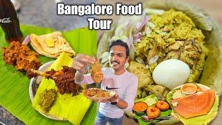 Bangalore Food Tour | কলাপাতায় Biryani Chicken Leg Kebab Dosa দারুণ খেতে | Bangalore Street Food