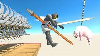 Double Ballista Protecting Domestic Pig - Animal Revolt Battle Simulator