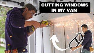 Cutting Windows in my Tiny Home | FORD TRANSIT conversion