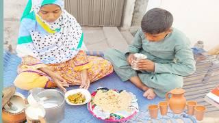 Morning breakfast routine in my village  || pakistani Hifza