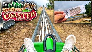 Mine Shaft Alpine Coaster in California at Big Bear Lake & Alpine Zoo Visit