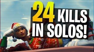 24 Kills in Solo vs. Solo Gameplay (Fortnite Battle Royale)