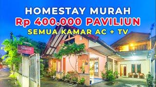 Homestay murah, hanya 400.000 unit paviliun. Semua kamarnya dilengkapi AC dan TV