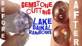 Gemstone Cutting Siberian Amethyst Amazing Lake Baikal Rainbows Highlighting