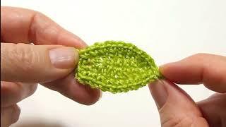 Листья крючком *Crochet leaves* Как связать листочек для начинающих. Ирландские листики  Урок 372