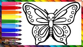 Dessiner Et Colorier un Mignon Papillon  Dessins Pour Les Enfants