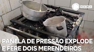 Panela de pressão explode e fere dois merendeiros no Rio