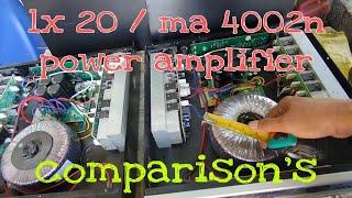 2 budjet power amp.lx-20  /  ma-4002n. comparison's