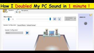 How I doubled my PC sound ! || Technical Sudip || Wonderful Trick in 1 minute || Increase PC sound !