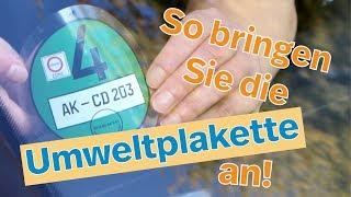 Umweltplakette anbringen: so geht's I Kennzeichenbox.de