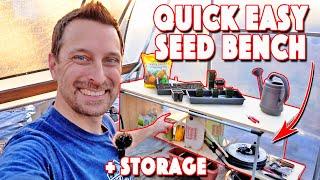 Easy DIY Seed Starting Table And Greenhouse Storage Ideas!