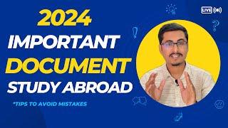 9 Important documents you need for studying abroad in 2024! Must watch.