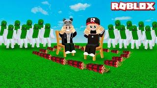 Zombiler İçin Tuzak Hazırladık ve Onları Bekledik!! - Panda ile Roblox Build to Survive Island