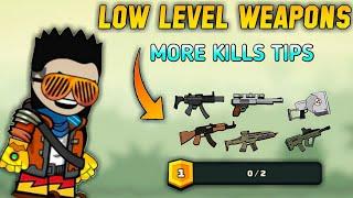 KILL MORE with Low Level Guns in Mini Militia! 