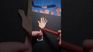 Making paper hands for my short film GRUFF 