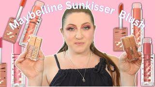 NEW! Maybelline Sunkisser Liquid Blush – 4 Shade Try-On & Wear Test