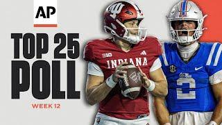 AP Top 25 Poll Released: UNDEFEATED Indiana RISES to No. 5, Ole Miss into Top 10 after win over UGA