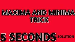 MAXIMA AND MINIMA SHORTCUT/TRICK FOR NDA/JEE/CETs/COMEDK/SOLUTION IN 5 SECONDS #shorts#youtubeshorts