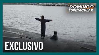 Exclusivo: Domingo Espetacular passa 24 horas dentro de um submarino da Marinha brasileira