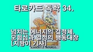 타로카드 독학 34. 지팡이(완즈) 기사. 넘치는 에너지의 결정체, 모험심과 열정의 행동대장 WANDS KNIGHT