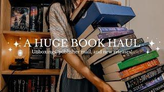 a huge chatty book haul  unboxings, publisher mail, and new releases 