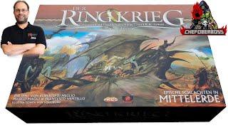 Unboxing: Der Ringkrieg 2. Edition / Epische Schlachten in Mittelerde / J.R.R. Tolkien (Brettspiel)