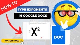 Type Exponents in Google Docs