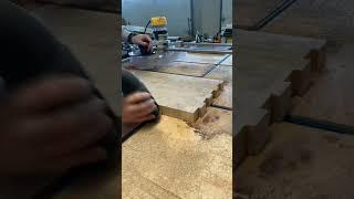 Using a router sled on an end grain white oak board #woodworking #shorts #short #shortsvideo #fyp