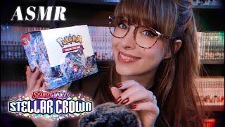 ASMR  3 Hour Pokémon TCG Booster Box Opening: Stellar Crown!  Whispered Card Opening For Sleep 