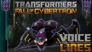 Transformers: Fall of Cybertron - Insecticon Swarmer Voice Lines