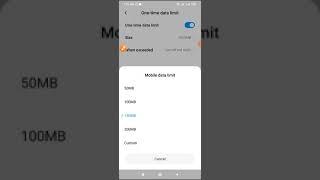 How to hotspot data usage limit size 200 MB setting on redmi note 8