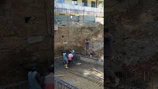 WooEye | Rebar lifting for column retaining wall #shortvideo #shorts