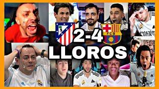 MEJORES REACCIONES y LLOROS MADRIDISTAS al BARCELONA 4-2 ATLETICO DE MADRID