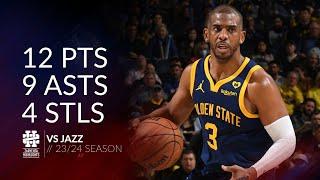 Chris Paul 12 pts 9 asts 4 stls vs Jazz 23/24 season