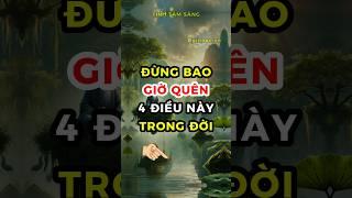Đừng Bao Giờ Quên 4 Điều Này Trong Đời #triếtlýcuộcsống #trietlysong #baihoccuocsong