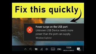 Fix Power Surge on USB Port in All Windows !