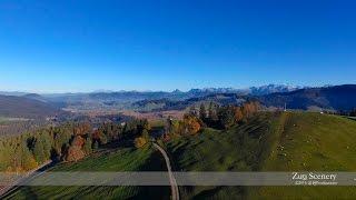 4K Raten Oberägeri, Zug SWITZERLAND アルプス山脈 dji Airview