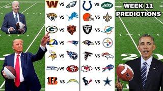 US Presidents Predict Week 11 of the NFL Season