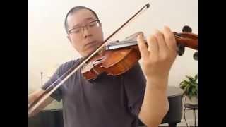 Allemanda Partita 2 Bach Violin, Calvin Lee, MD, Neumann KM 184 pair of microphones