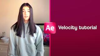 velocity tutorial // tutorial after effects